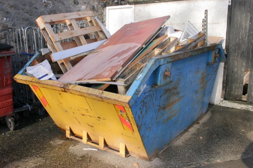 Organized garage space after clearance in Regents Park