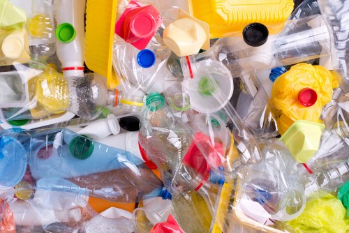 Professional waste removal team in action
